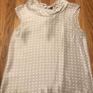 Gorgeous Jcrew silk blouse silver gray size 6